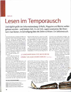 Artikel in Mobil, dem Magazin der Deutschen Bahn